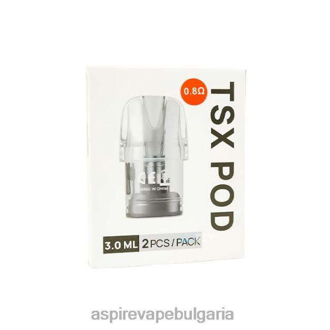 Aspire Vape Sofia - Aspire Tsx Pod 0,8 ома (3,0 мл)/2 бр. в опаковка (съвместими с cyber s и cyber x) DLHN8233